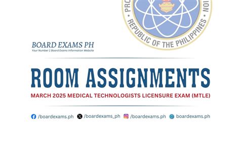 march 2023 medtech board exam|MTLE ROOM ASSIGNMENTS: March 2023 MedTech Licensure Exam .